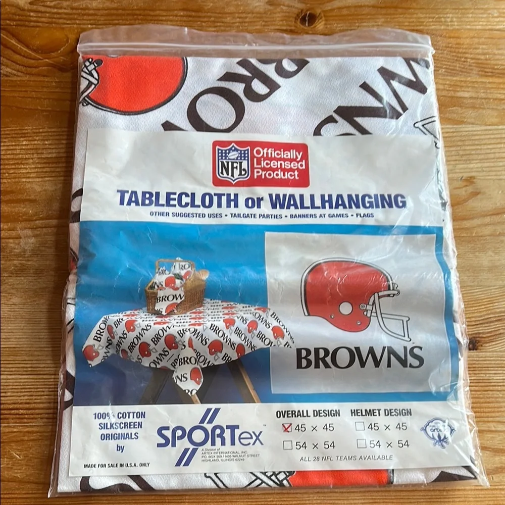 Vintage Cleveland Browns Tablecloth or Wallhanging